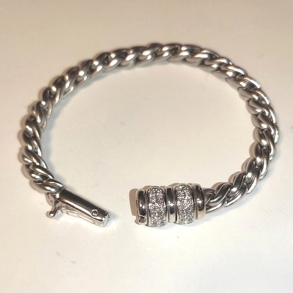 White Gold Rope Diamond Bracelet - Picture 9 of 16